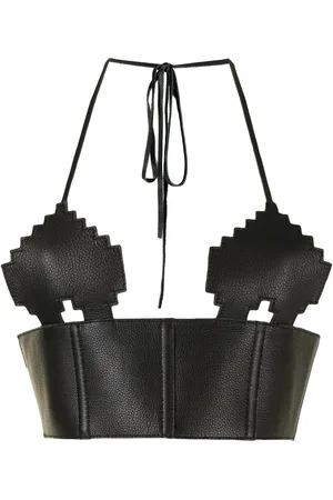 Natasha Zinko Leather pixel heart top