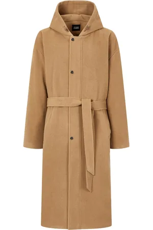 Studio Tomboy Hooded long-belt coat
