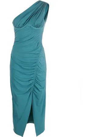 Self-Portrait Ruched one-shoulder midi dress
