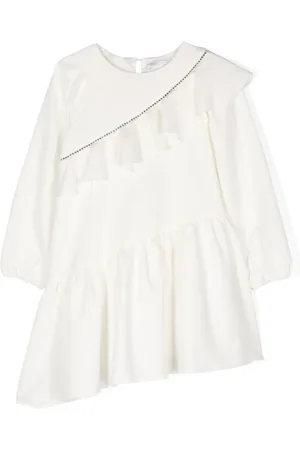 MONNALISA Rhinestone-embellished asymmetric dress