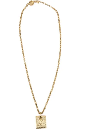 Saint Laurent 1990s Cassandre-logo necklace