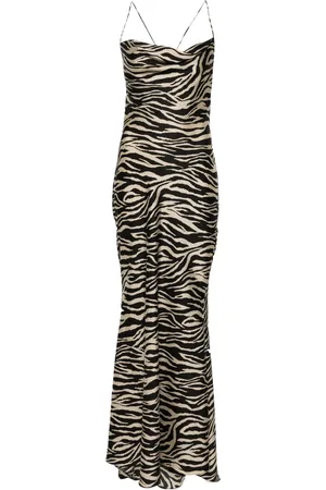 Parlor Zebra-print sleeveless dress