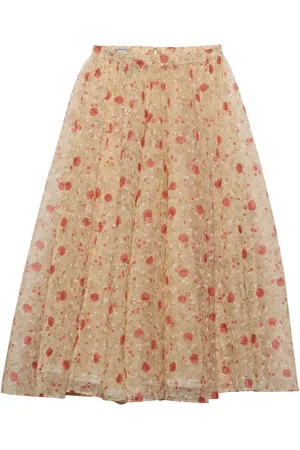 Prada Printed nylonette midi skirt