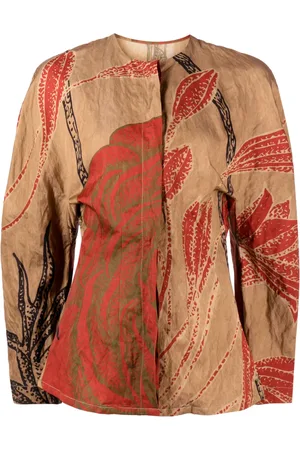 UMA WANG Floral-print long-sleeve blouse
