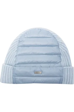 HERNO Quilted knitted panelled beanie