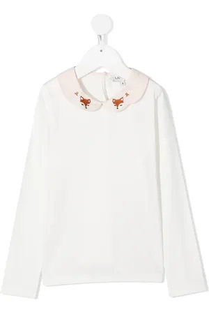 Lanvin Fox-embroidered collar top