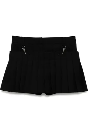 tibi Grain De Poudre Convertible pleated shorts