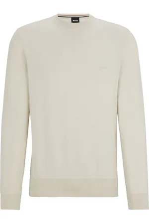 HUGO BOSS Logo-embroidered cotton jumper