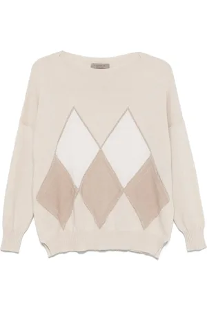 D.EXTERIOR Argyle-check sweater