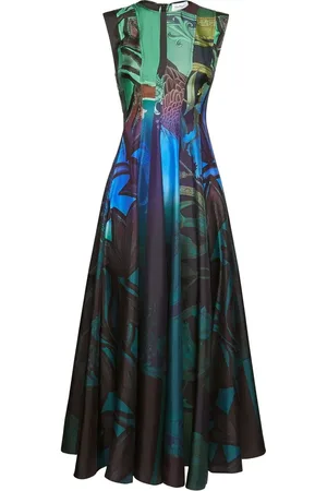 Salvatore Ferragamo Sleeveless graphic-print dress