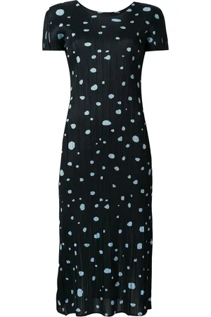 Issey Miyake Pleated polka dots dress