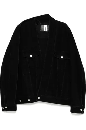 SANKUANZ Asymmetric collar denim jacket