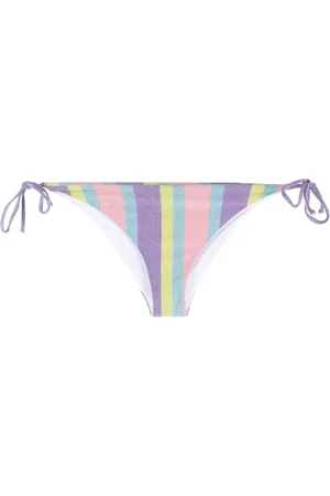 MC2 SAINT BARTH Stripe-print tied bikini briefs