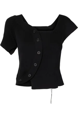 JNBY Asymmetric ribbed-knit top
