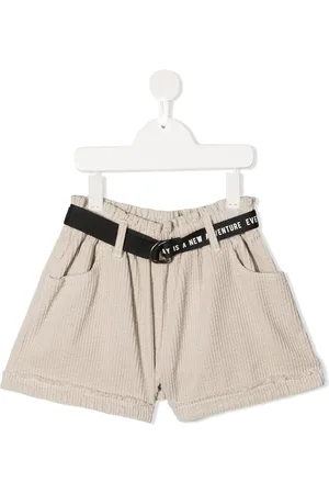 Le pandorine Belted corduroy shorts