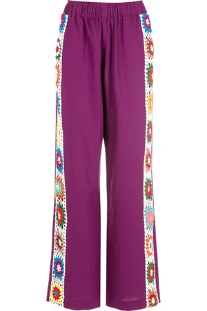 Olympiah Crochet-stripe track trousers