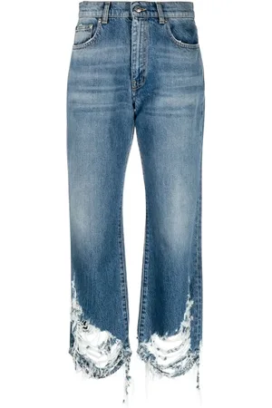 Stella McCartney Distressed-effect straight-leg jeans