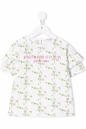 PHILOSOPHY DI LORENZO SERAFINI Floral-print cotton T-Shirt