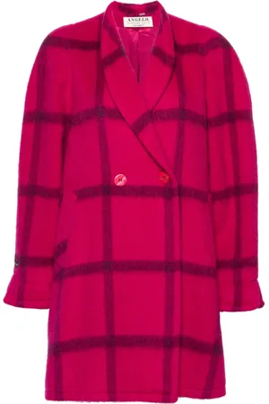 A.N.G.E.L.O. Vintage Cult 1980s check-pattern brushed coat