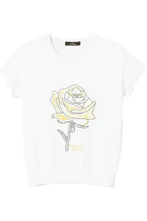 Twin-Set Rose graphic-print T-shirt
