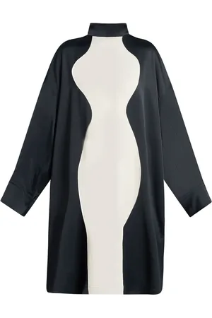 Salvatore Ferragamo Two-tone satin dress