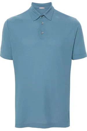 ZANONE Fine-knit cotton polo shirt