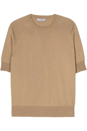 PT Torino Cotton-blend ribbed T-shirt
