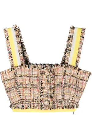 Msgm Tweed crop top