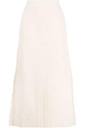 Jil Sander Zig-zag knit A-line skirt