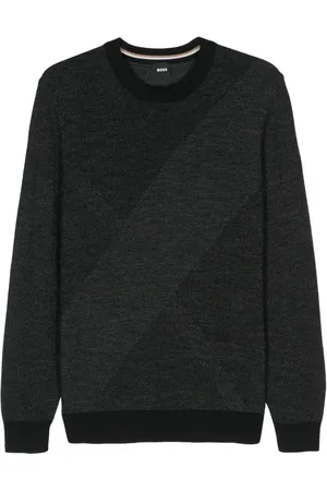 HUGO BOSS Two-tone jacquard sweater