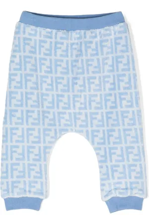 Fendi FF-logo print cotton trousers