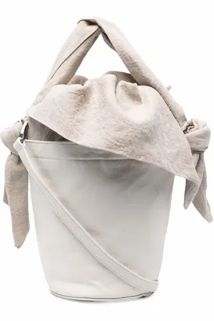 YOHJI YAMAMOTO Linen-lined leather bucket bag