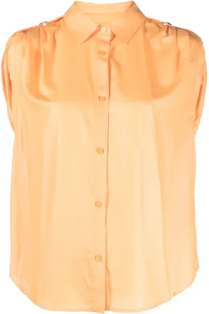 DKNY Shoulder roll-tab blouse