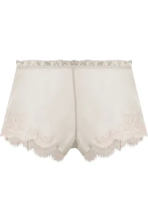 CARINE GILSON Calais-Caudry lace-trim silk shorts