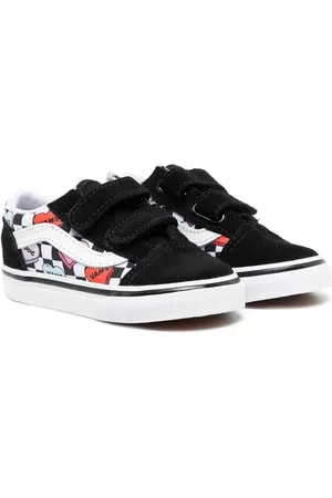 Vans Heart-print touch-strap fastening sneakers