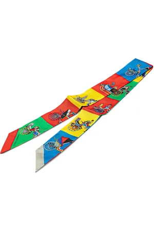 Hermès 20th Century Voitures Exquises Twilly Silk Scarf scarves