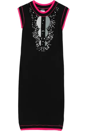 CHANEL 2008 sequin-embellished cashmere dress