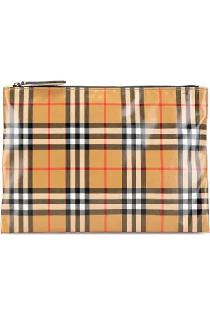 Burberry 2000-2017 House Check Coated Canvas clutch bag