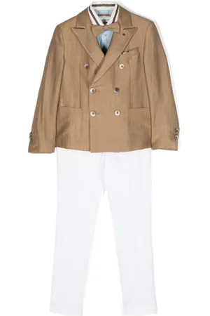 COLORICHIARI Three-piece striped suit