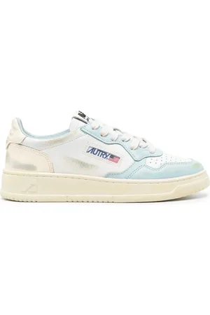 Autry Distressed panelled leather sneakers