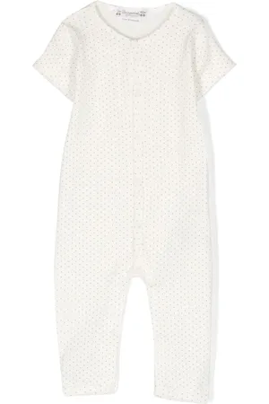 BONPOINT Polka-dot short-sleeve romper
