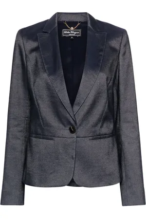 Salvatore Ferragamo 2000s single-breasted peplum blazer