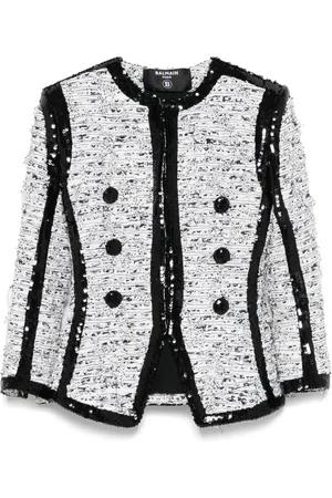 Balmain Glitter-detail jacket