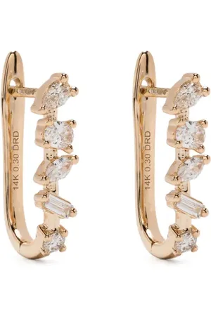 Dana Rebecca Designs 14kt yellow Alexa Jordyn diamond hoop earrings
