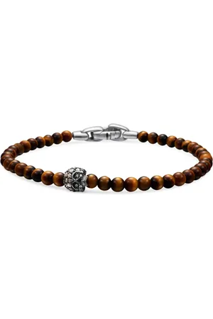 David Yurman Sterling Memento Mori Skull bracelet (4mm)
