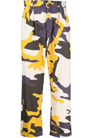 The Power for the People Camouflage-pattern cropped cotton trousers