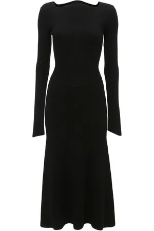 Victoria Beckham Ribbed stretch-wool midi dress