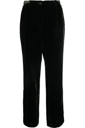 VALENTINO GARAVANI 1980s straight-legged velvet trousers