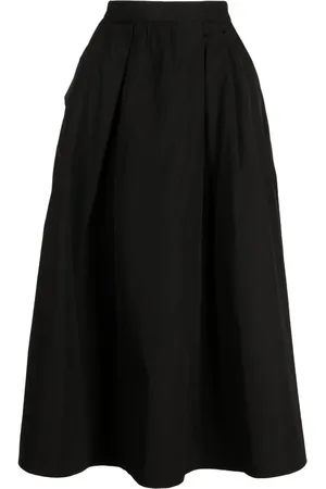 SHIATZY CHEN Logo-embroidered asymmetric midi skirt
