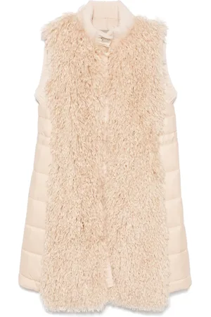 D.EXTERIOR Shearling collar gilet